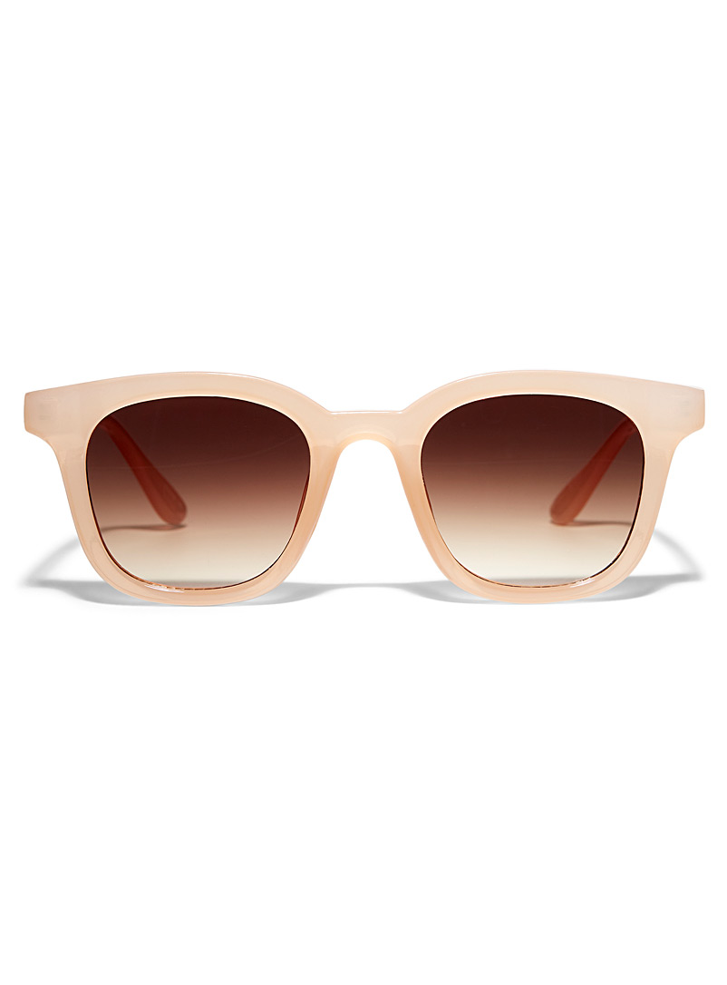 Simons Peach Evelyn square sunglasses for women