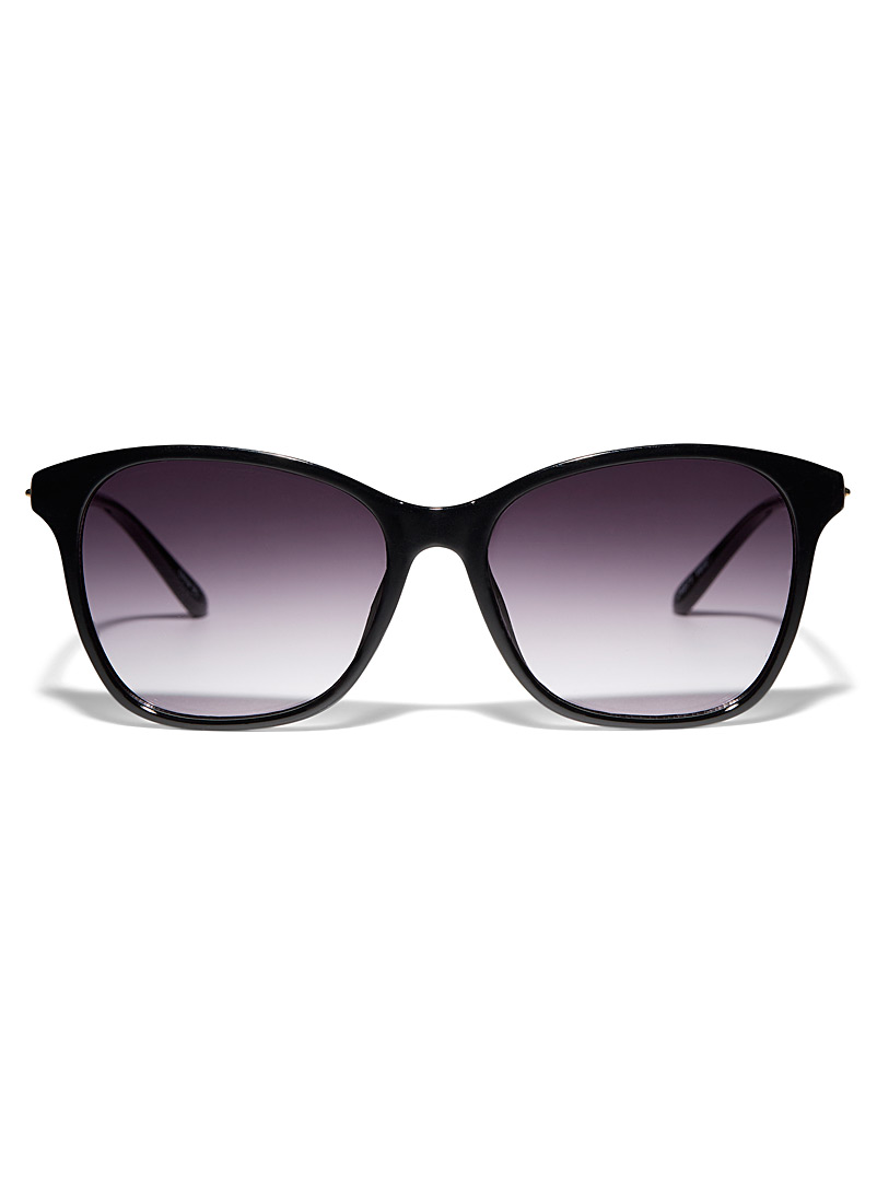 Simons: Les lunettes de soleil carrée branches chaînes Vera Noir pour femme