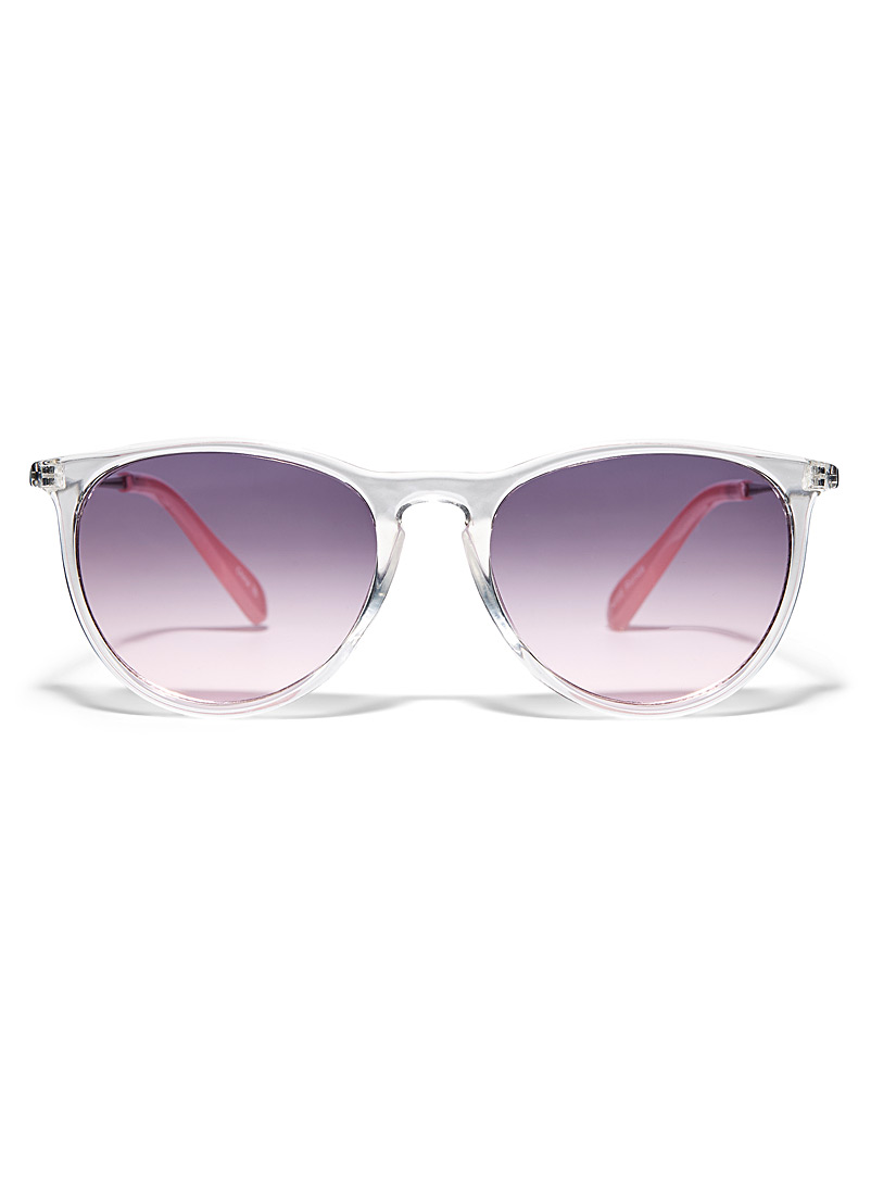 Simons Purple Ronda metallic temple sunglasses for women