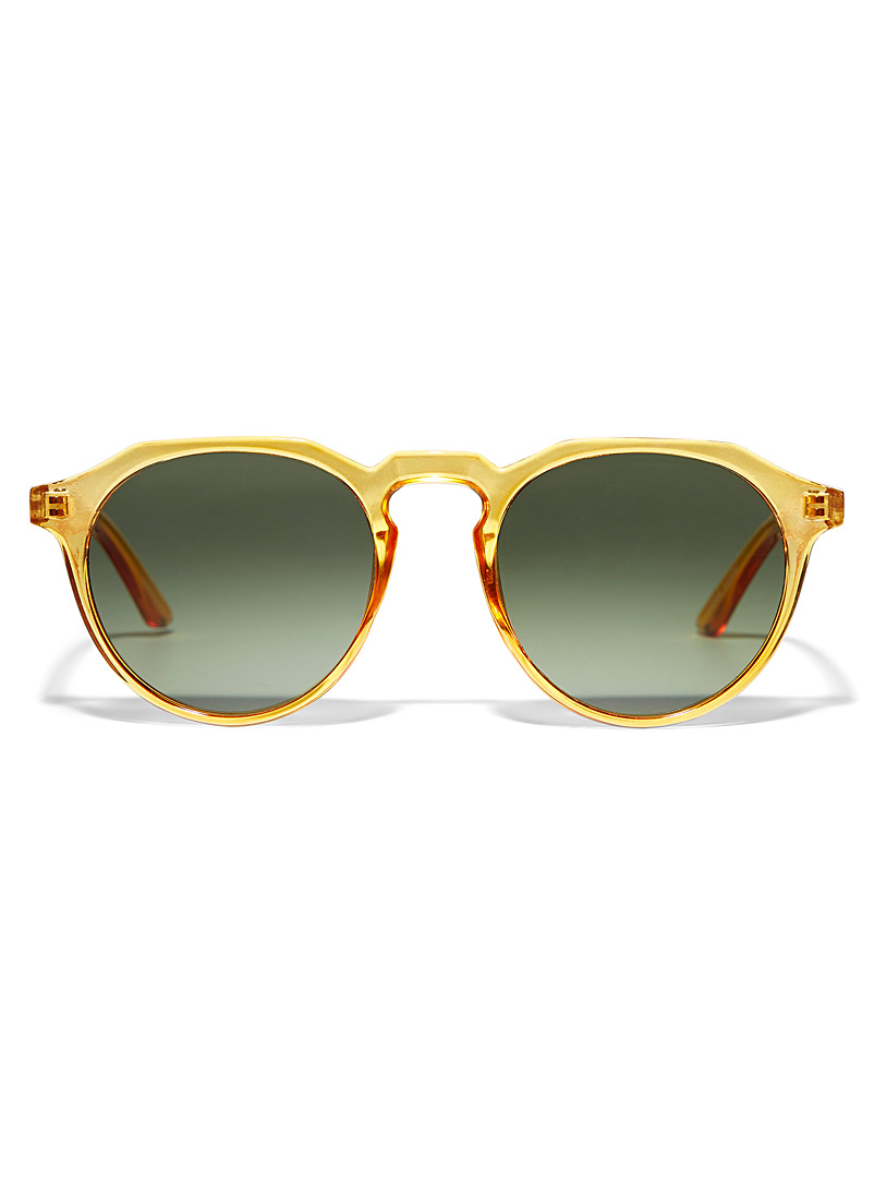 Simons Orange Lorelei straight-face round sunglasses for women