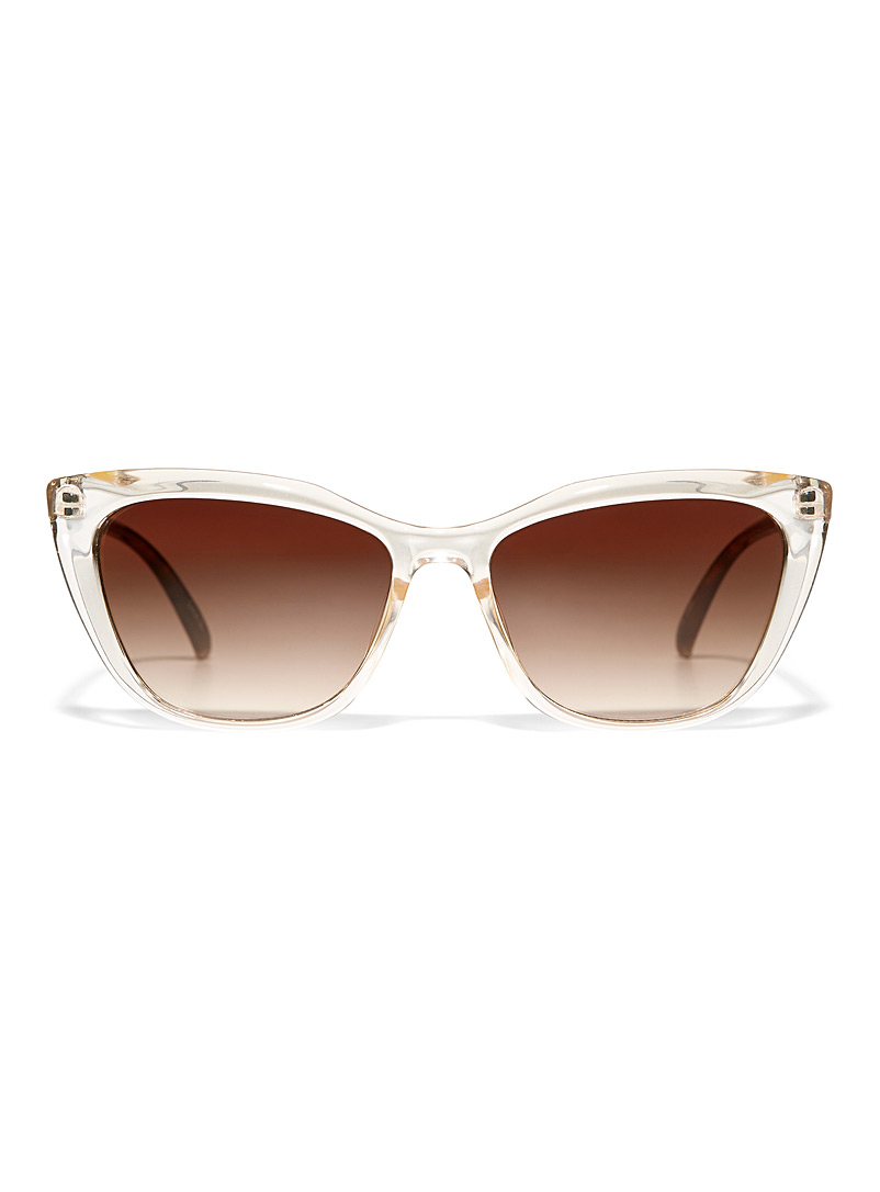Simons Cream Beige Cass square cat-eye sunglasses for women