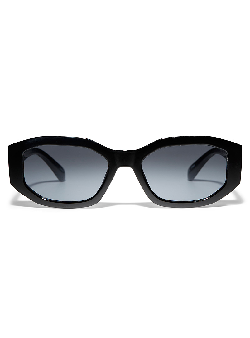 Simons: Les lunettes de soleil octogonales Thea Noir pour femme