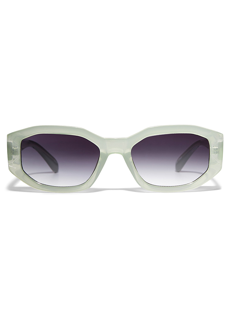 Simons Lime Green Thea octagonal sunglasses for women