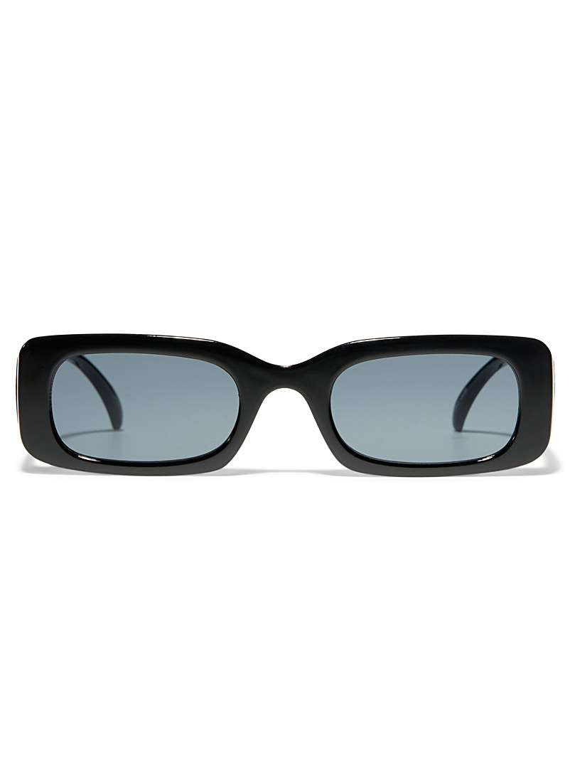 Simons Black Julie narrow rectangular sunglasses for women