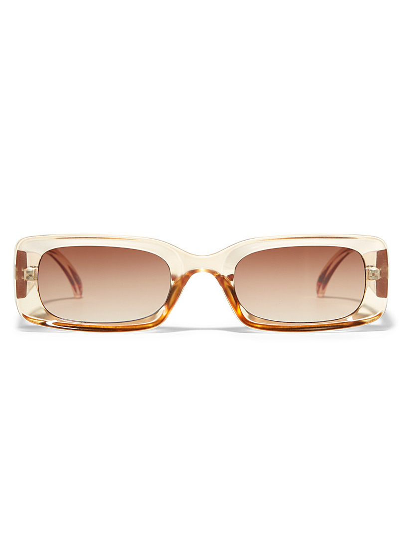 Simons Peach Abigail narrow rectangular sunglasses for women