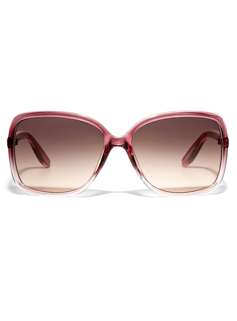 Simons Pink Janice wide sunglasses for women