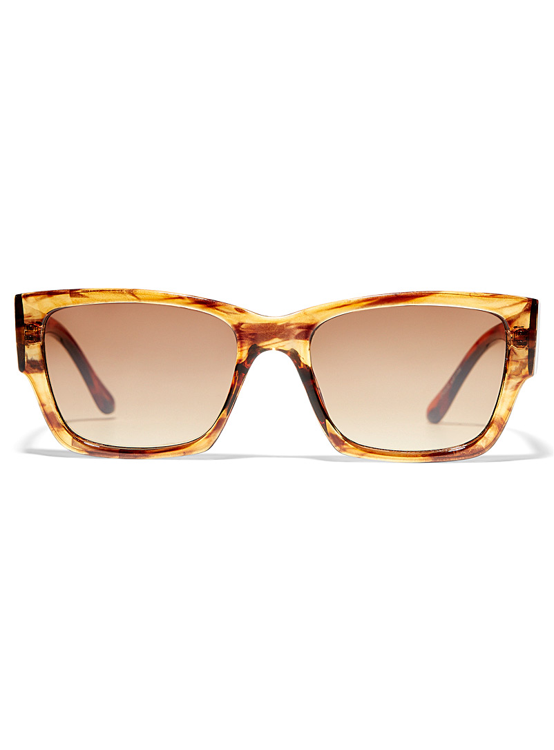 Simons Light Brown Larisa rectangular sunglasses for women