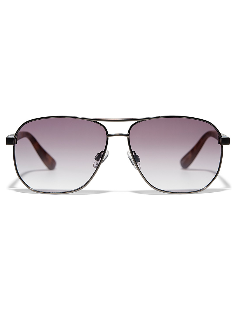 Le 31 Patterned Black Pablo aviator sunglasses for men