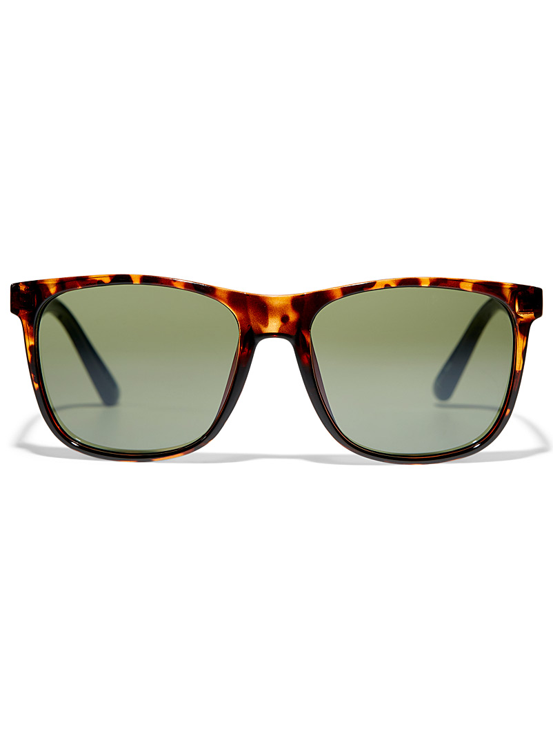 Le 31: Les lunettes de soleil carrées Trent Vert pour homme
