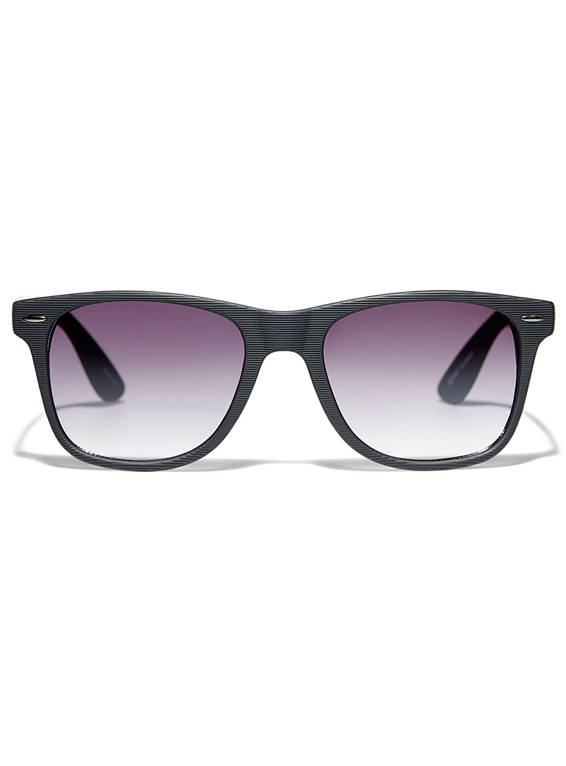 Le 31 Grey Hudson retro square sunglasses for men