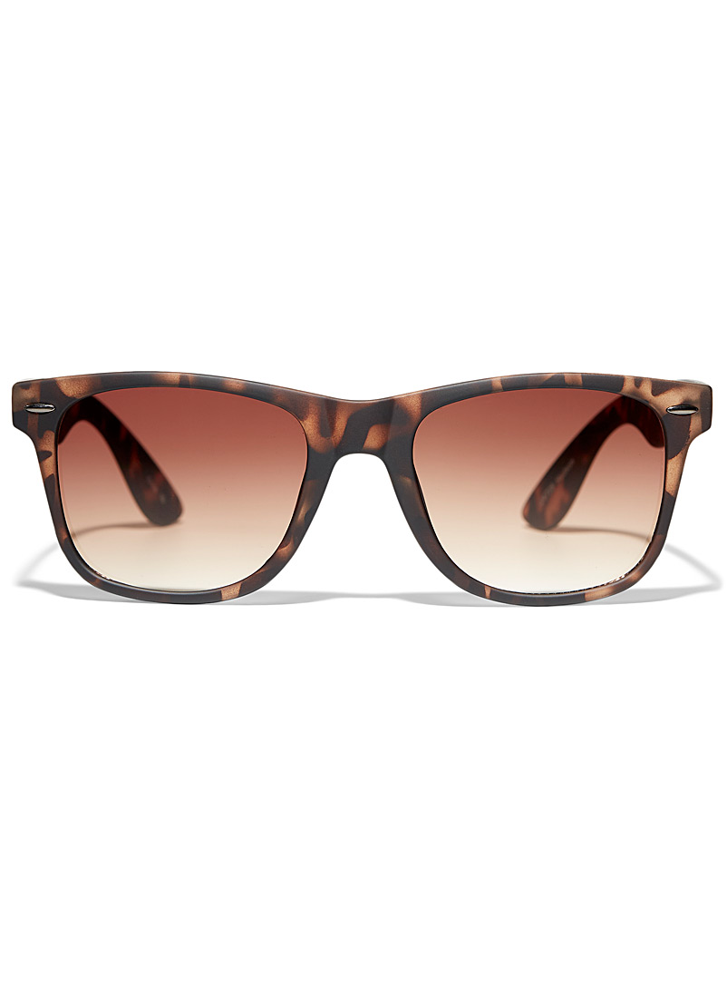 Le 31 Grey Hudson retro square sunglasses for men