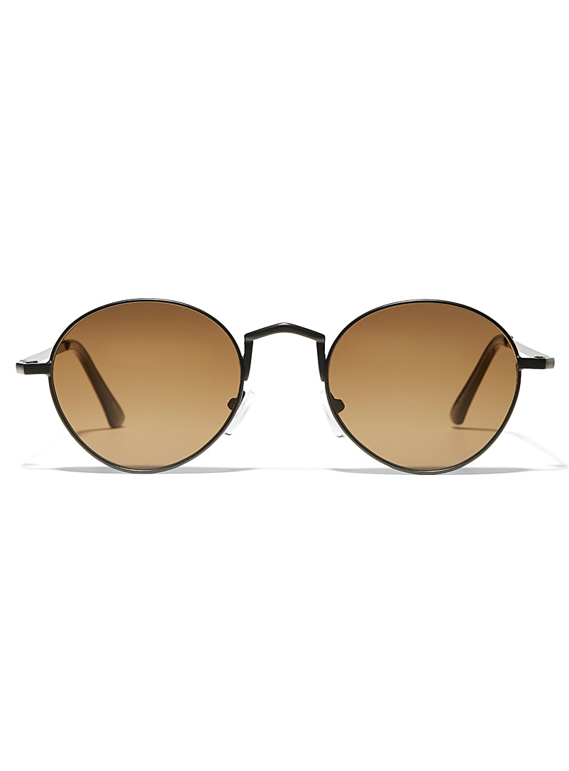 Le 31 Brown Terry round sunglasses for men