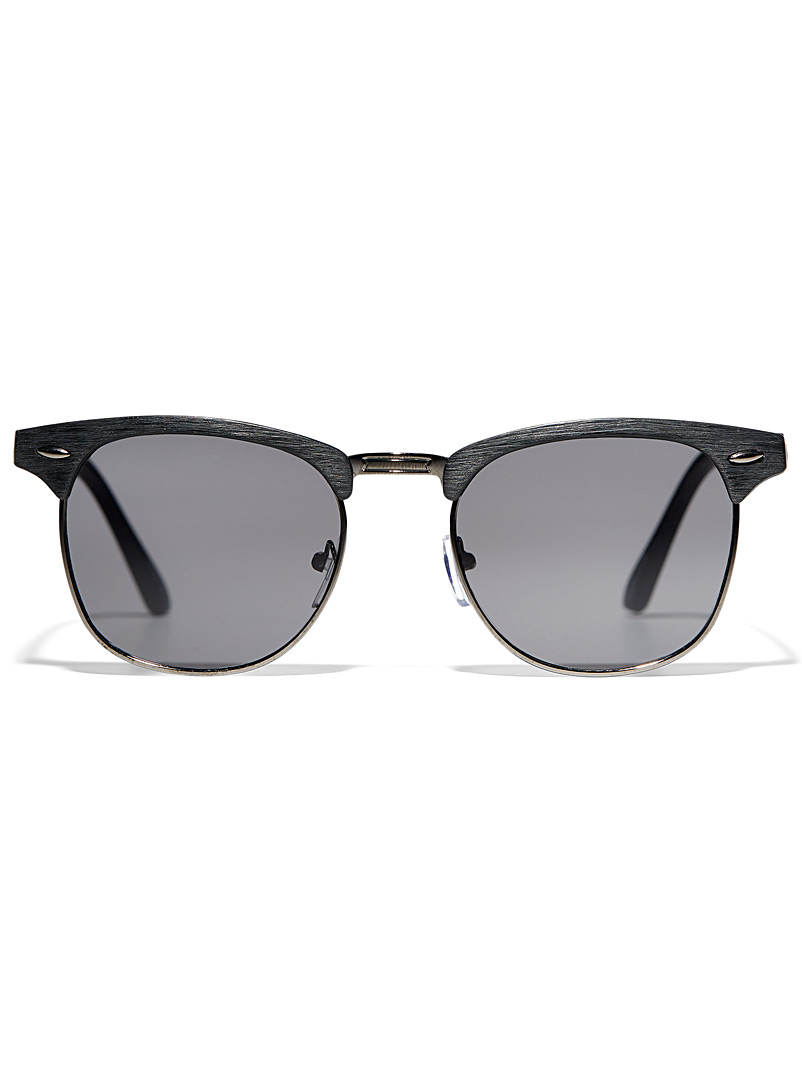 Le 31 Charcoal Club round sunglasses for men