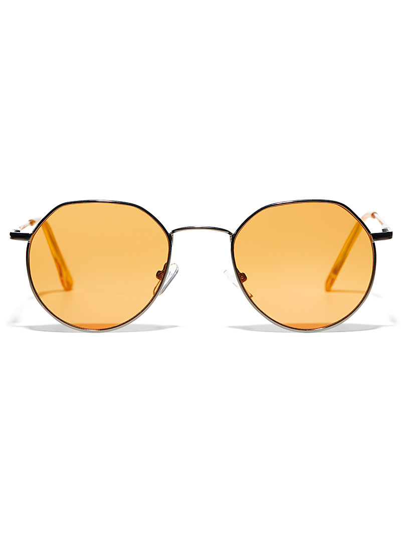 Le 31 Orange Victor round sunglasses for men