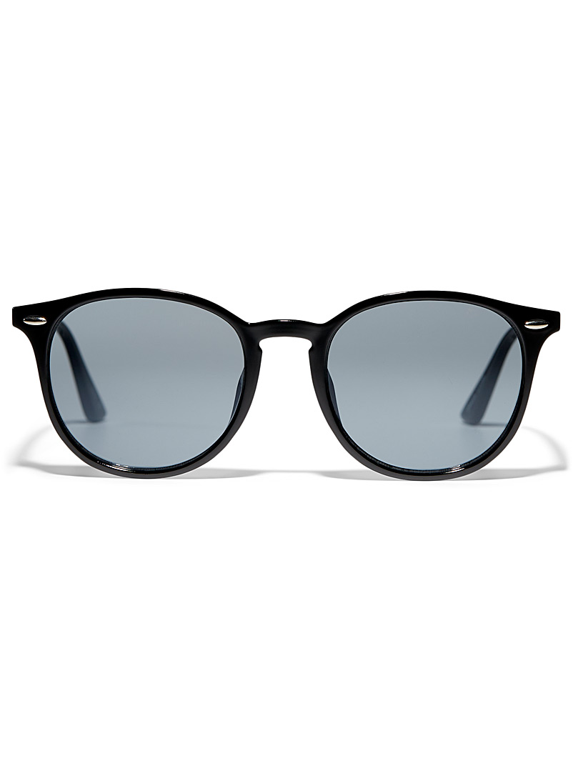 Le 31 Grey Lucas retro round sunglasses for men