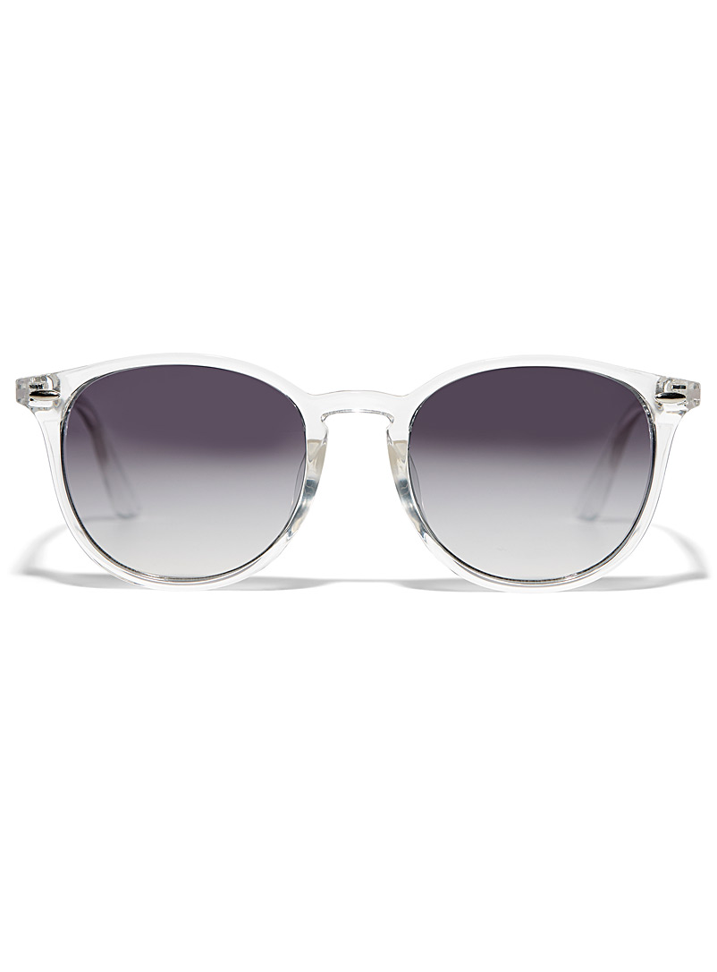 Le 31 Silver Lucas retro round sunglasses for men