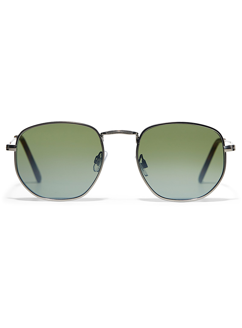 Le 31 Grey Cruze round sunglasses for men