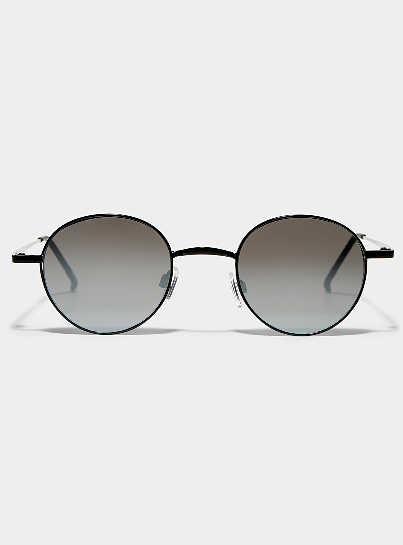 Le 31 Black Doc round sunglasses for men
