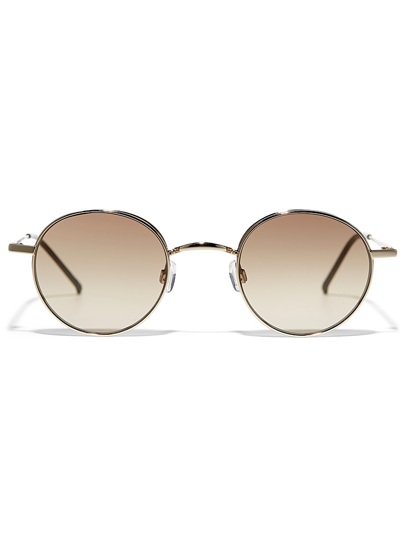 Le 31 Brown Doc round sunglasses for men