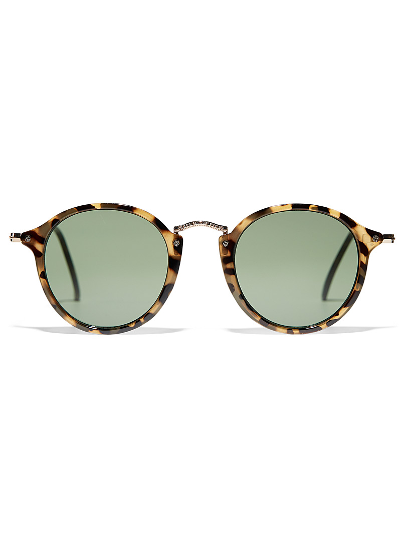 Le 31 Green Celik round sunglasses for men