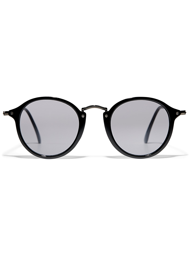Le 31 Grey Celik round sunglasses for men