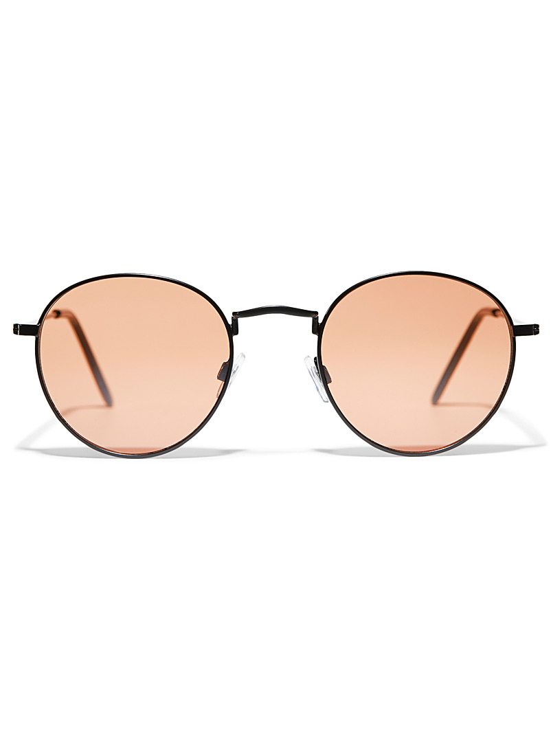 Le 31 Brown Bennie round sunglasses for men