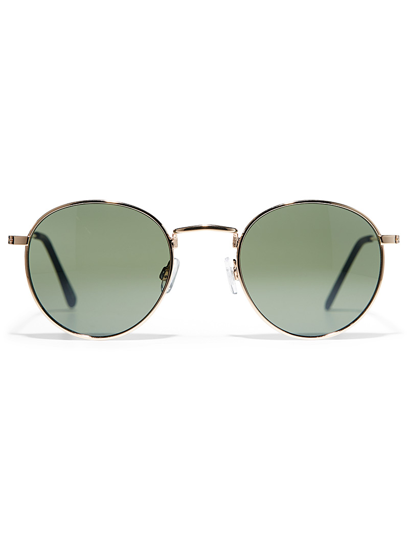 Le 31 Green Bennie round sunglasses for men
