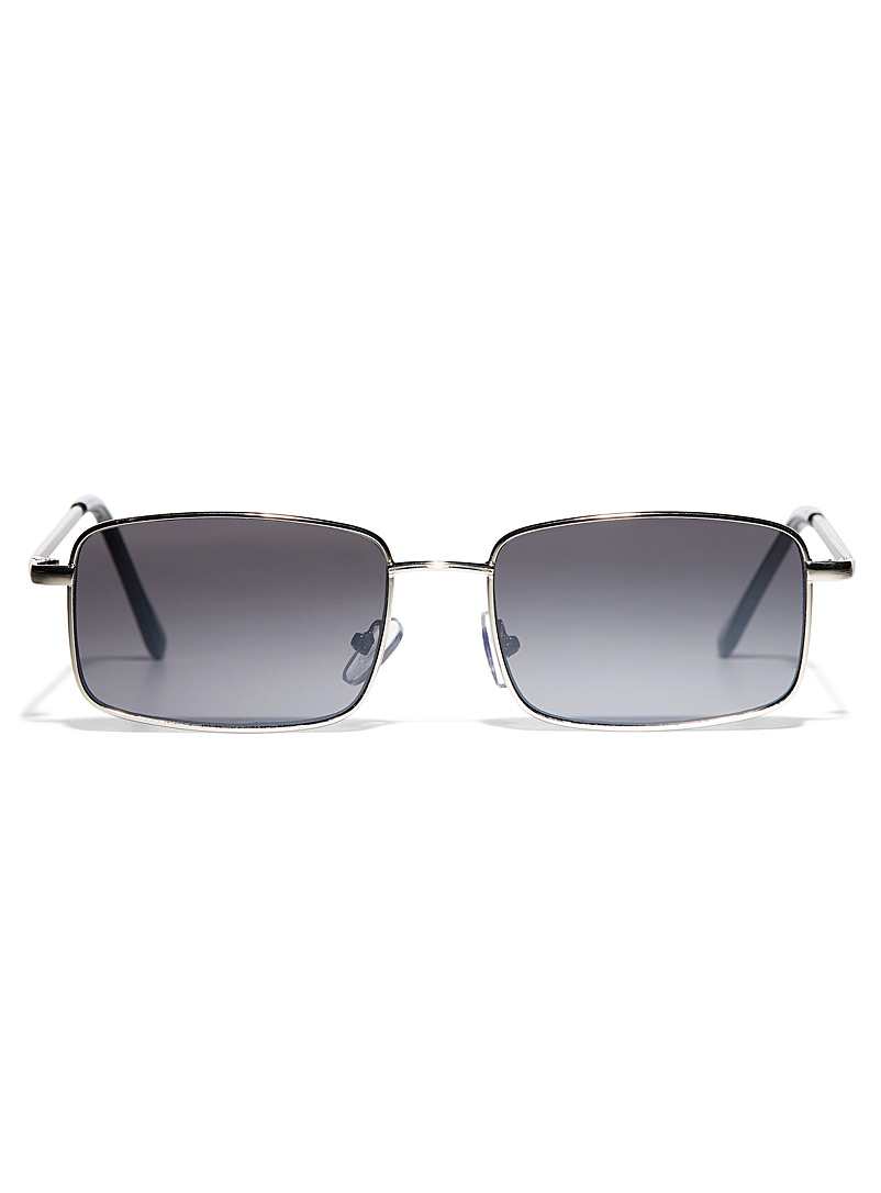 Le 31 Grey Tracer rectangular sunglasses for men