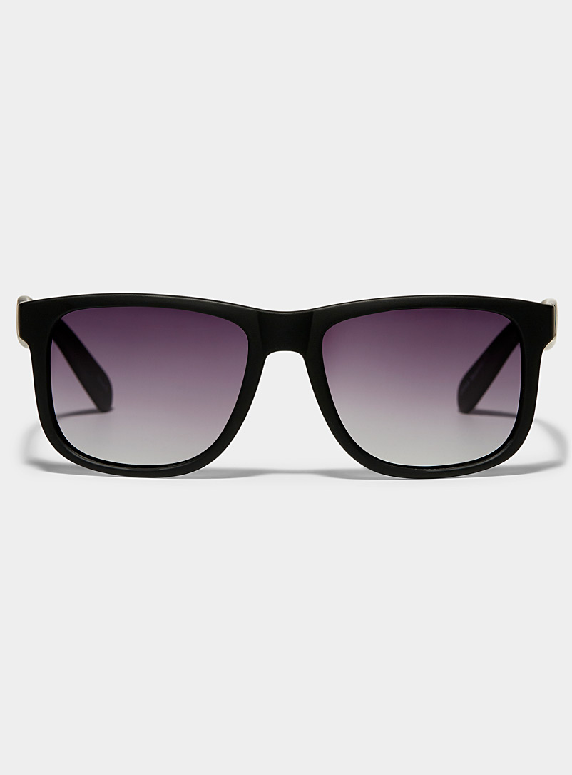 Le 31 Black Bateman square sunglasses for men