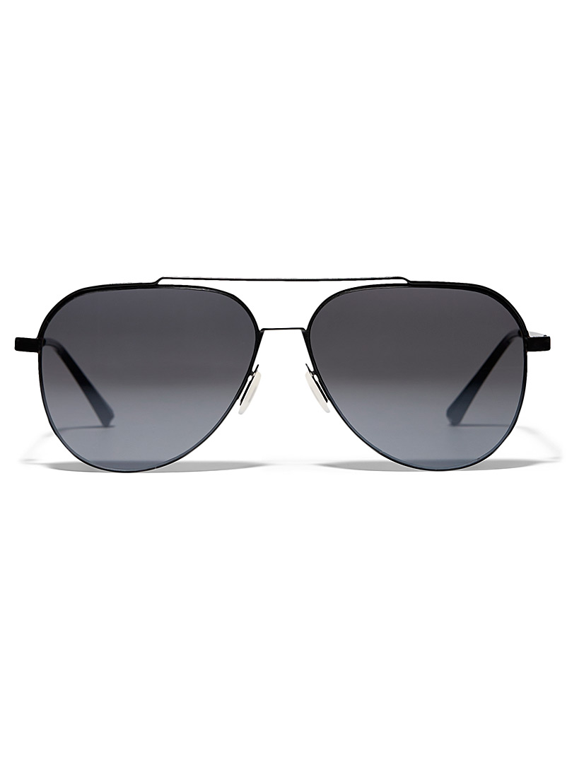 Le 31 Grey Kadon aviator sunglasses for men