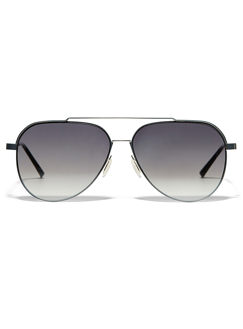 Le 31: Les lunettes de soleil aviateur Kadon Argent pour homme