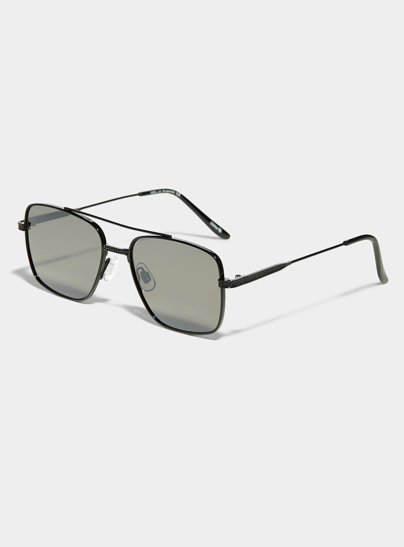 Le 31 Black Lawrence aviator sunglasses for men