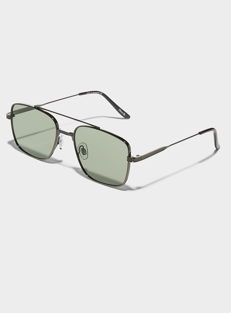 Le 31 Black Lawrence aviator sunglasses for men