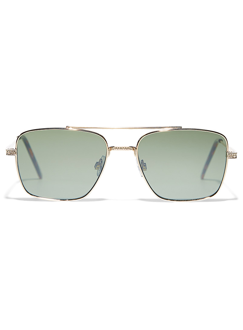 Le 31 Green Lawrence aviator sunglasses for men