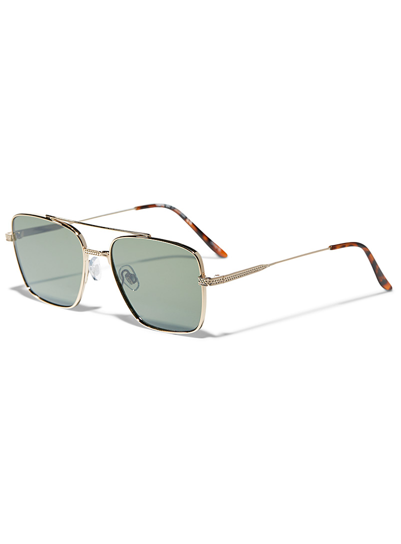 Le 31 Black Lawrence aviator sunglasses for men