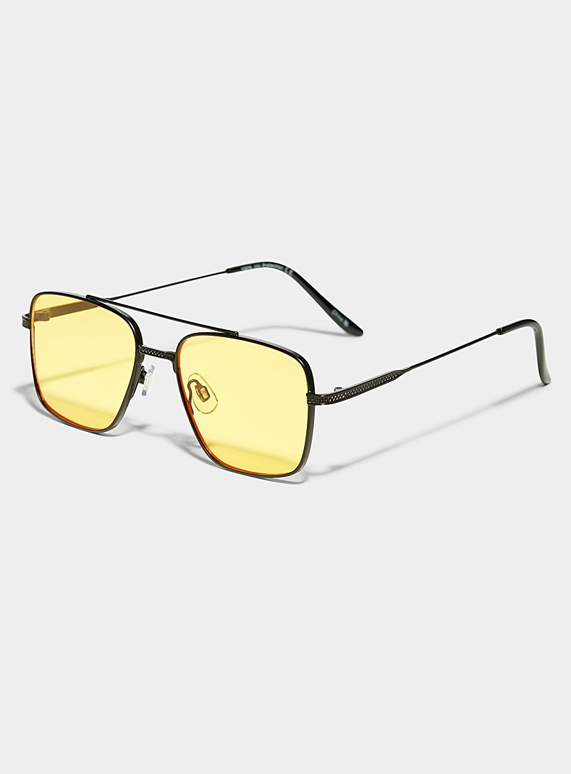 Le 31 Black Lawrence aviator sunglasses for men