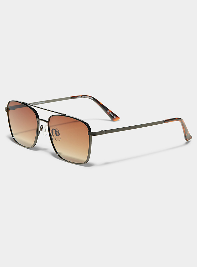 Le 31 Black Pierce aviator sunglasses for men