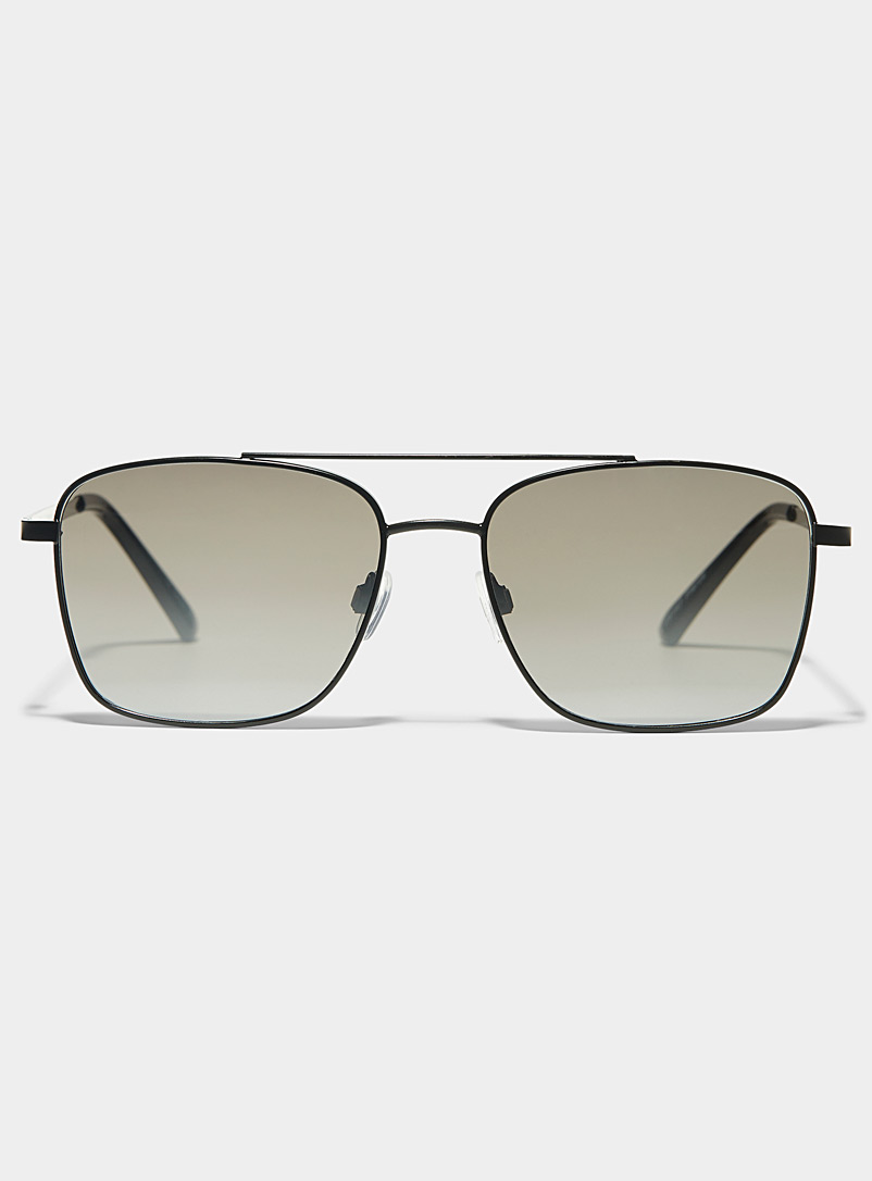 Le 31 Silver Pierce aviator sunglasses for men