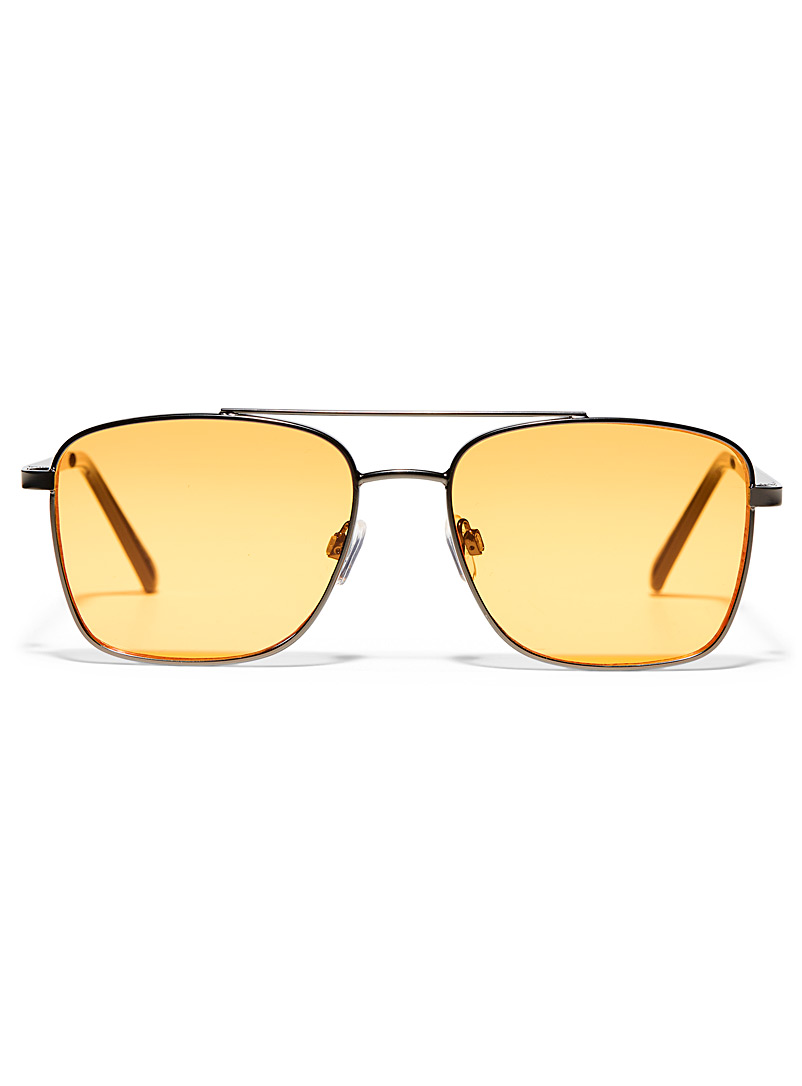 Le 31: Les lunettes de soleil aviateur Pierce Orange pour homme