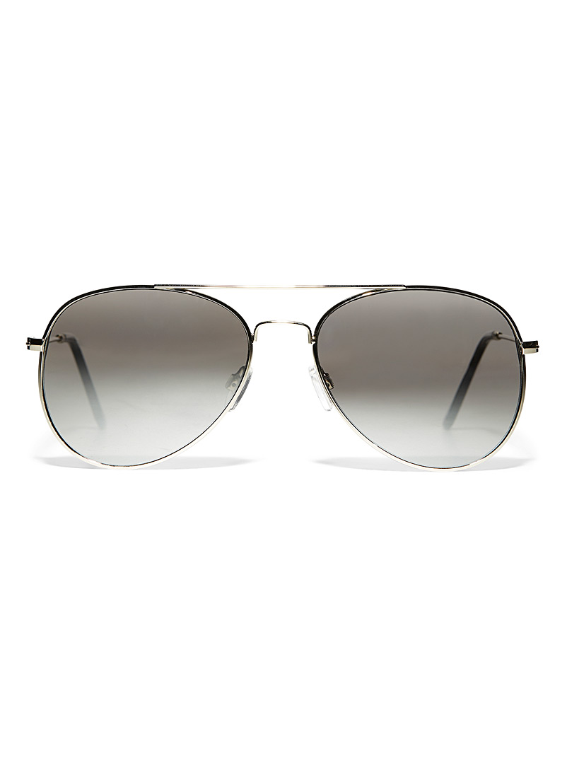 Le 31 Silver Rey aviator sunglasses for men