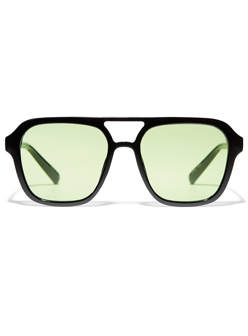 Le 31: Les lunettes de soleil aviateur Rory Vert pour homme