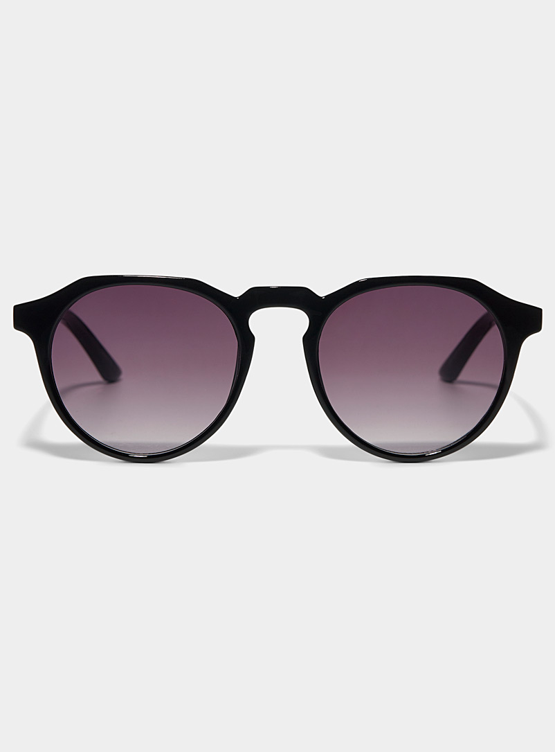 Le 31 Black Levi retro round sunglasses for men