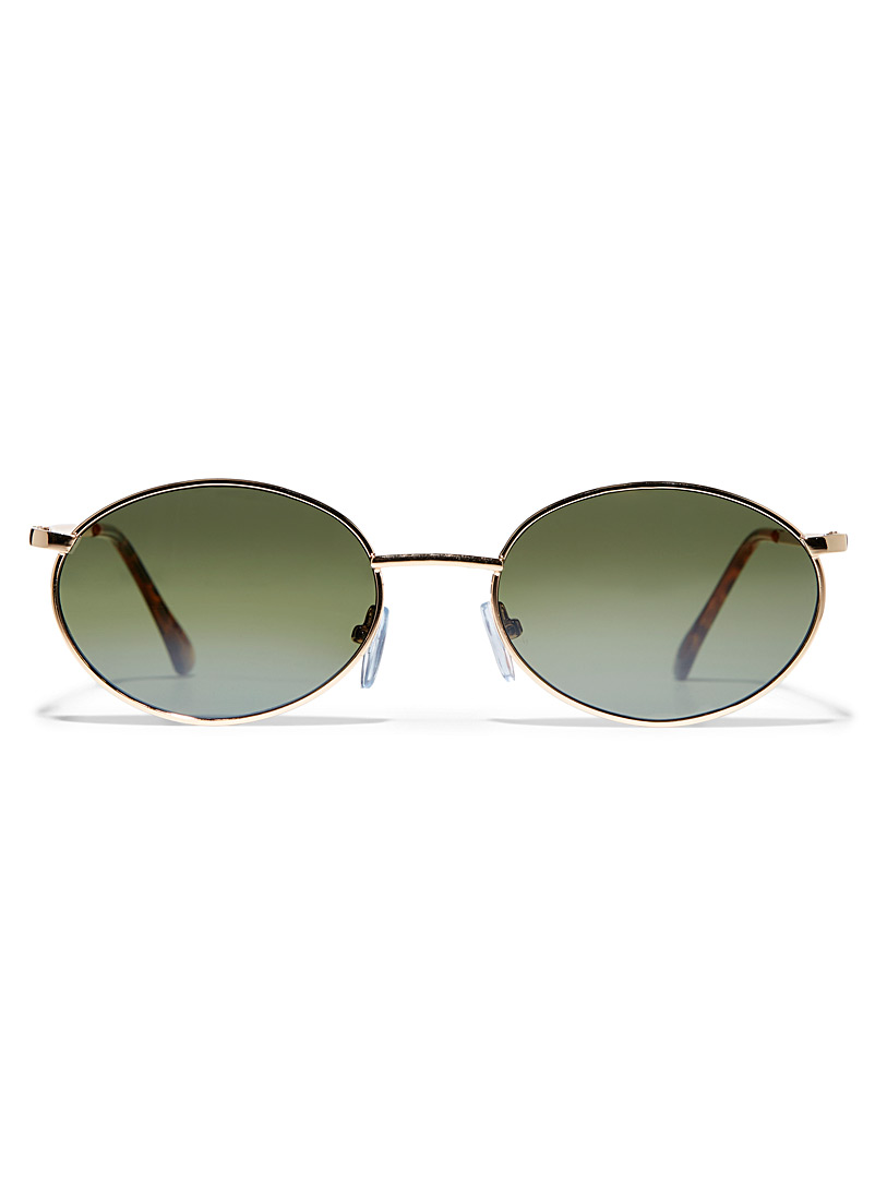 Le 31 Green Leo oval sunglasses for men