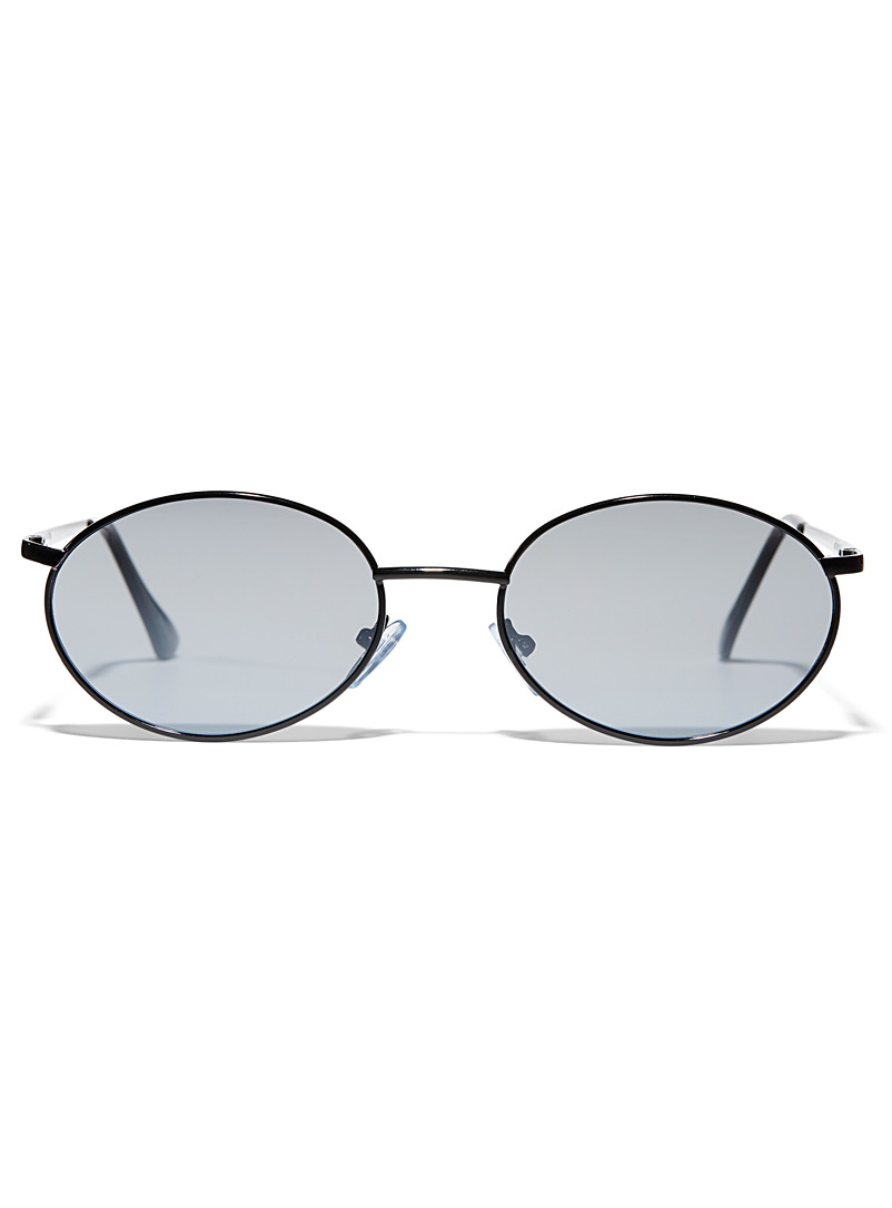Le 31 Grey Leo oval sunglasses for men