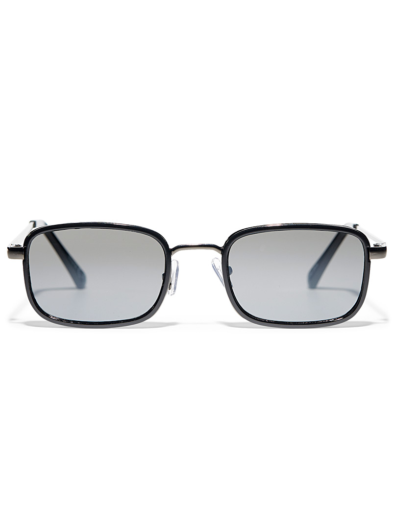 Le 31: Les lunettes de soleil rectangulaires Zane Gris pour homme