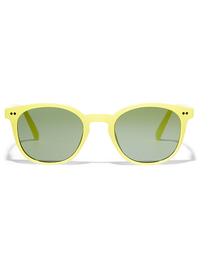 Le 31 Green Preston round sunglasses for men