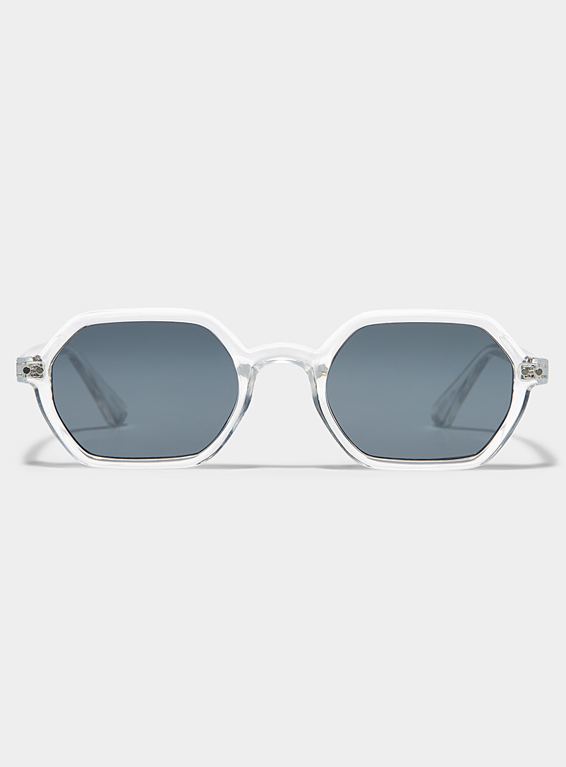 Le 31 White Lex angular sunglasses for men