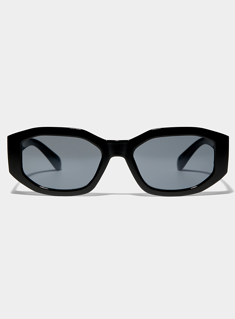 Le 31 Black Theo octagonal sunglasses for men