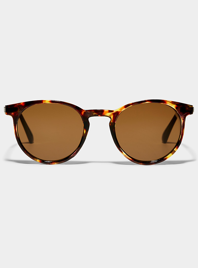 Le 31 Brown Declan round sunglasses for men