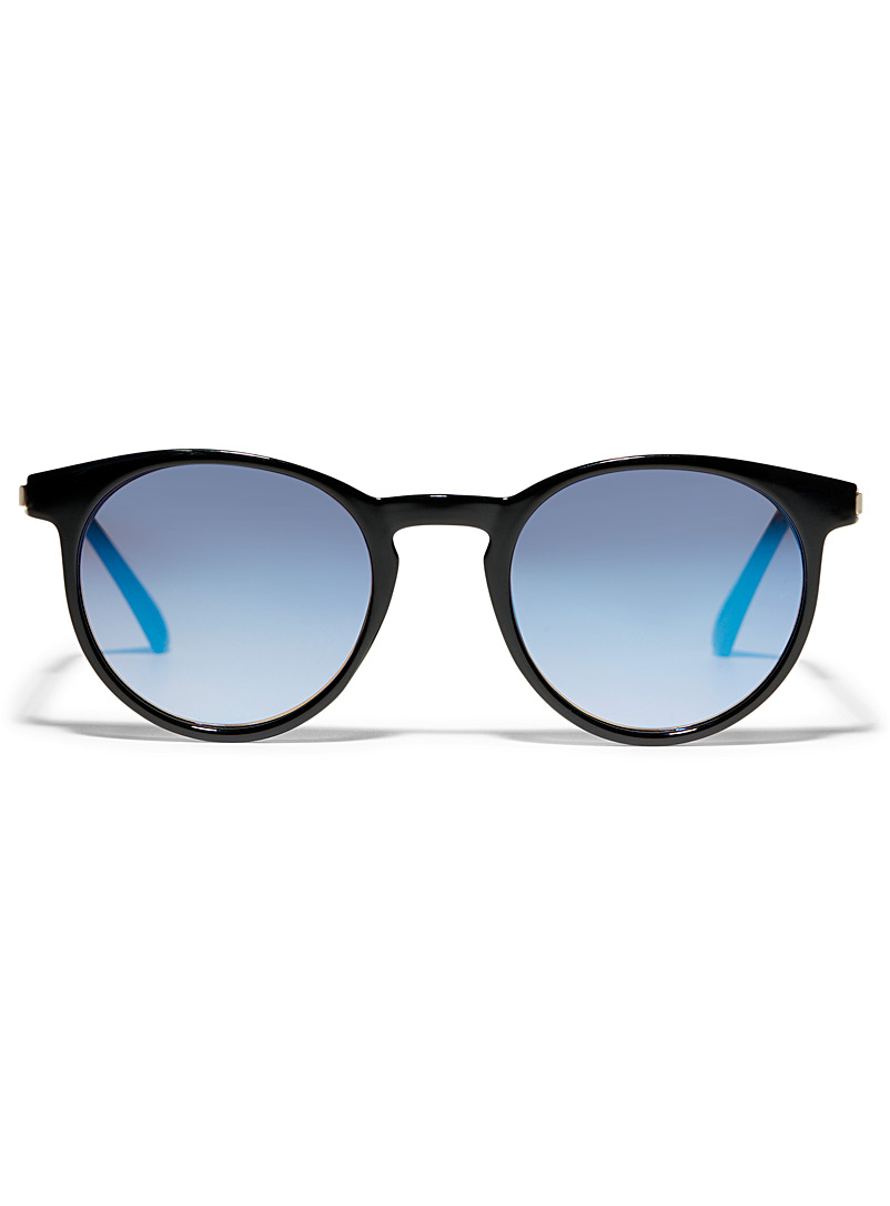 Le 31: Les lunettes de soleil rondes Declan Bleu pour homme